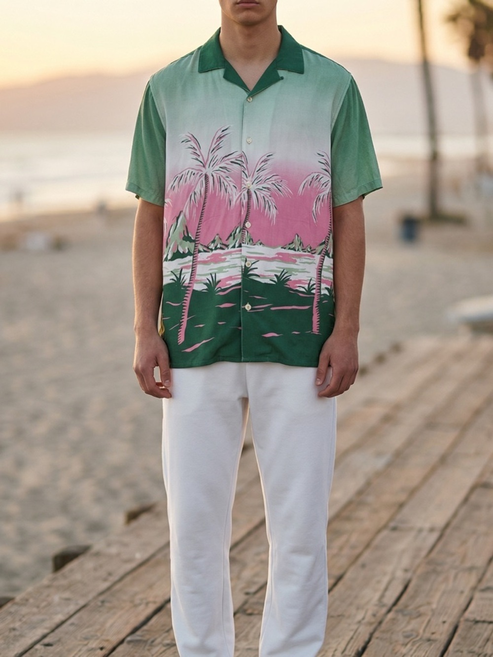 🌴 Original Use Tropical Button-Up Shirt | Palm Tree Print | Size Small